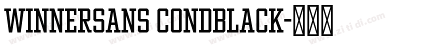 WinnerSans CondBlack字体转换